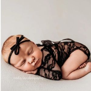 Newborn Photography Black leaotard Belle Threads